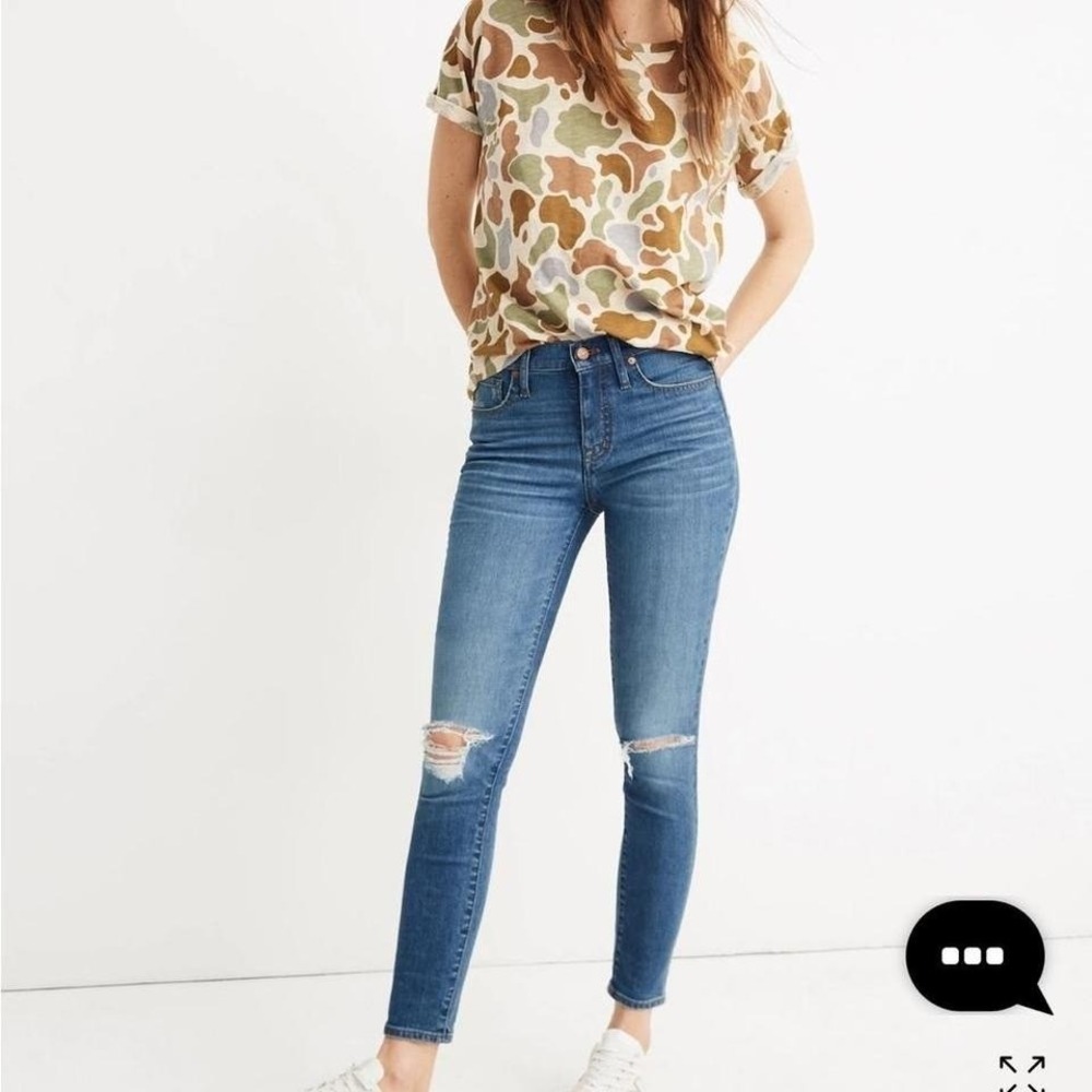 MADEWELL | NWT‎ 9" Delmar Wash Eco Edition High-Rise Skinny Crop Jeans, 28